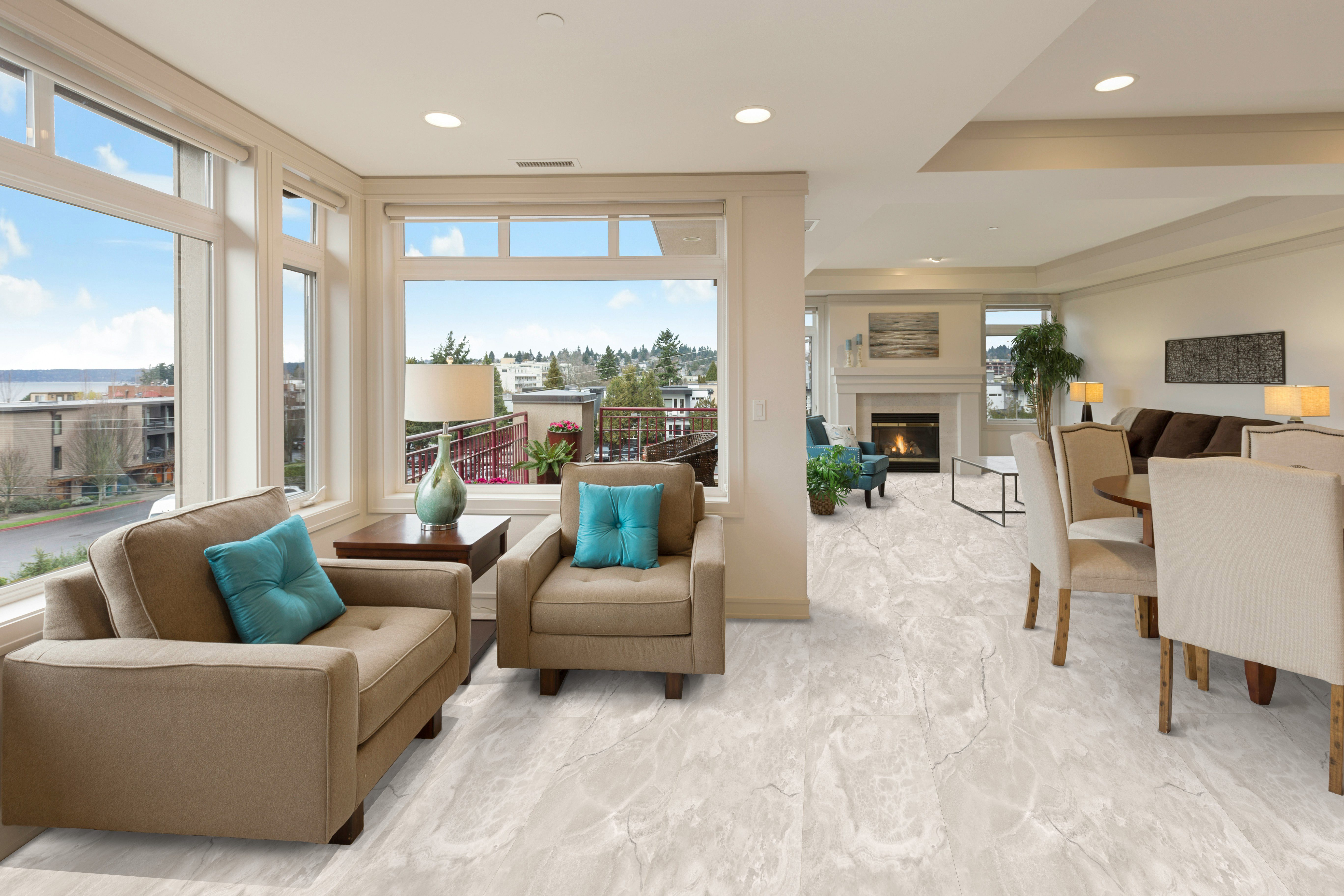 Luxury Vinyl - SmartDrop Elite Tile - Sierra Terrazzo - Fuzion